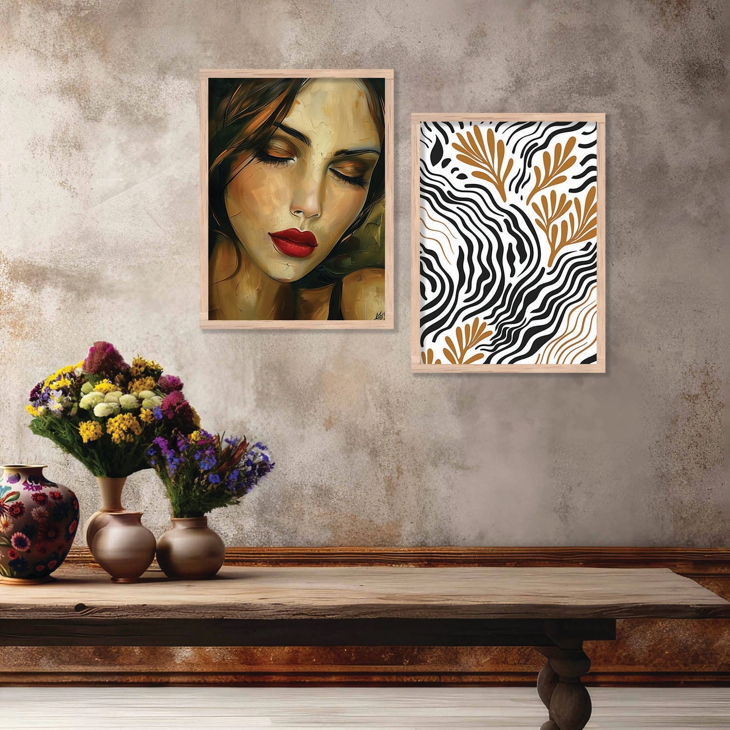 Abstract Wall Art Prints: Modern Portraits for Wall Decor