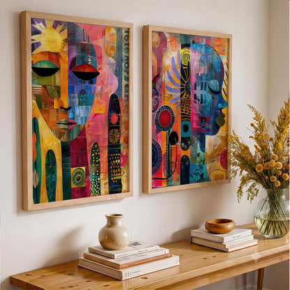 Abstract Wall Art Prints: Modern Portraits for Wall Decor