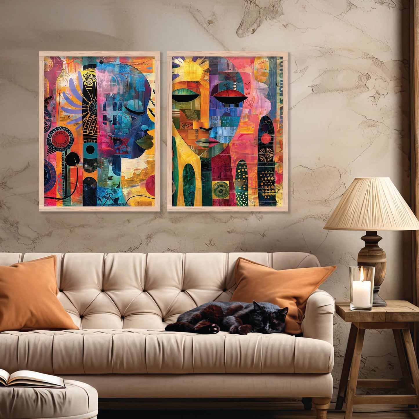 Abstract Wall Art Prints: Modern Portraits for Wall Decor