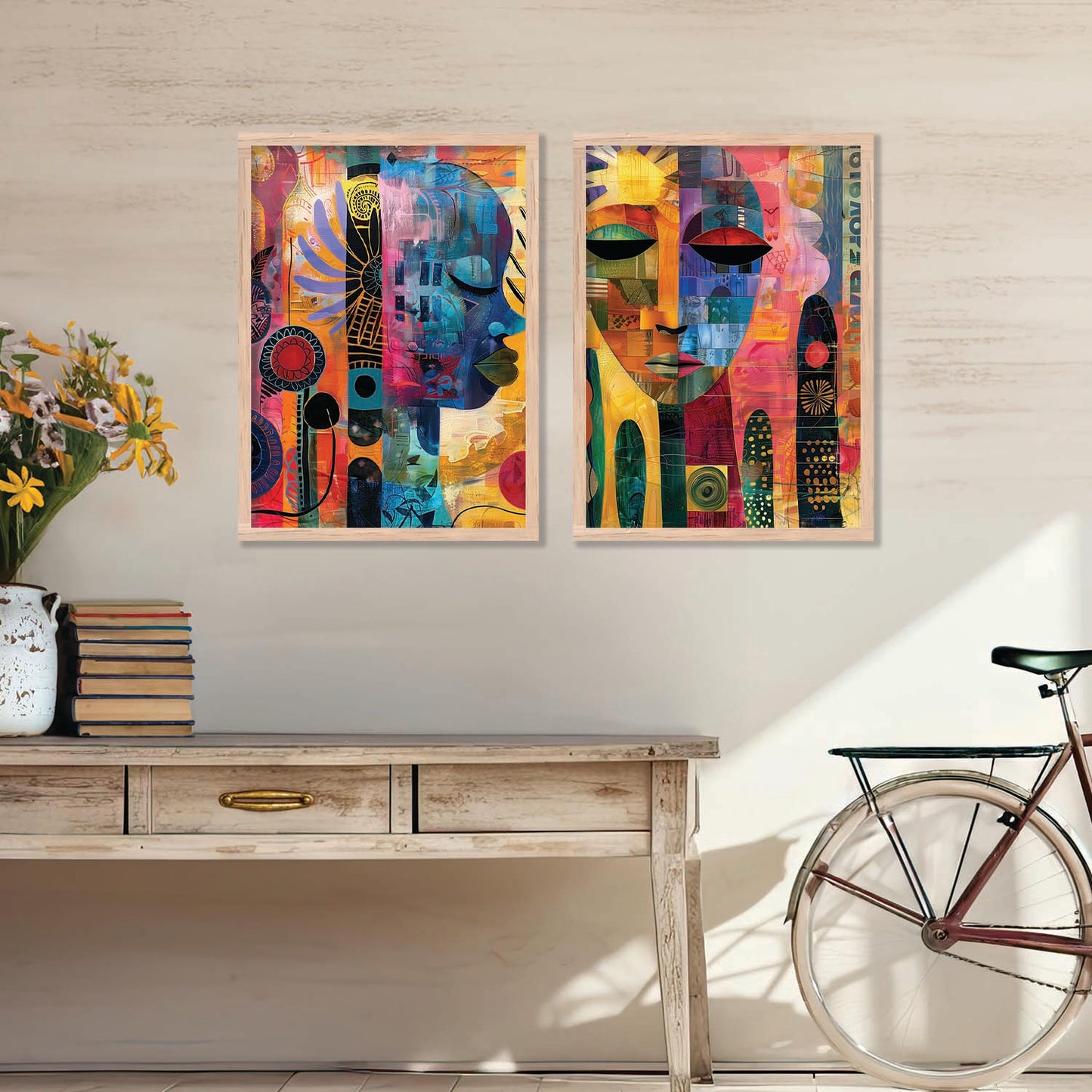 Abstract Wall Art Prints: Modern Portraits for Wall Decor