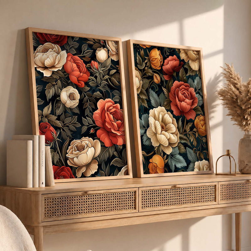Floral Wall Print  For Living Room Wall Decor