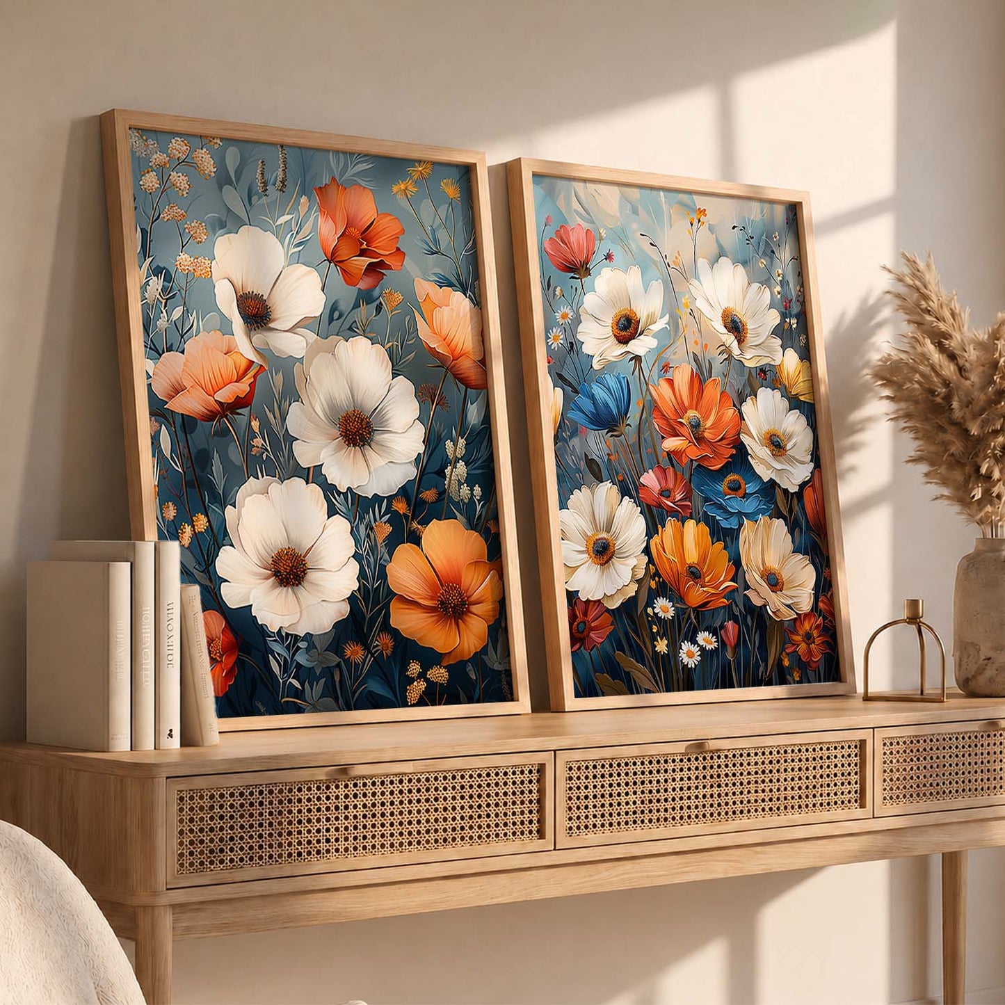 Floral  Wall  Print  For Living Room Wall Decor