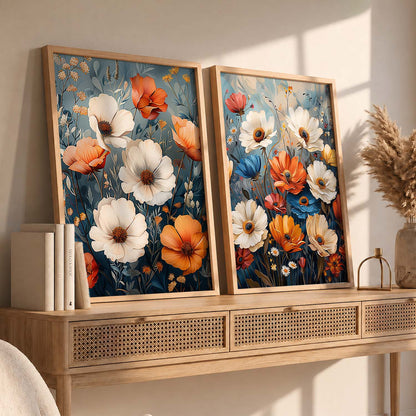 Floral  Wall  Print  For Living Room Wall Decor