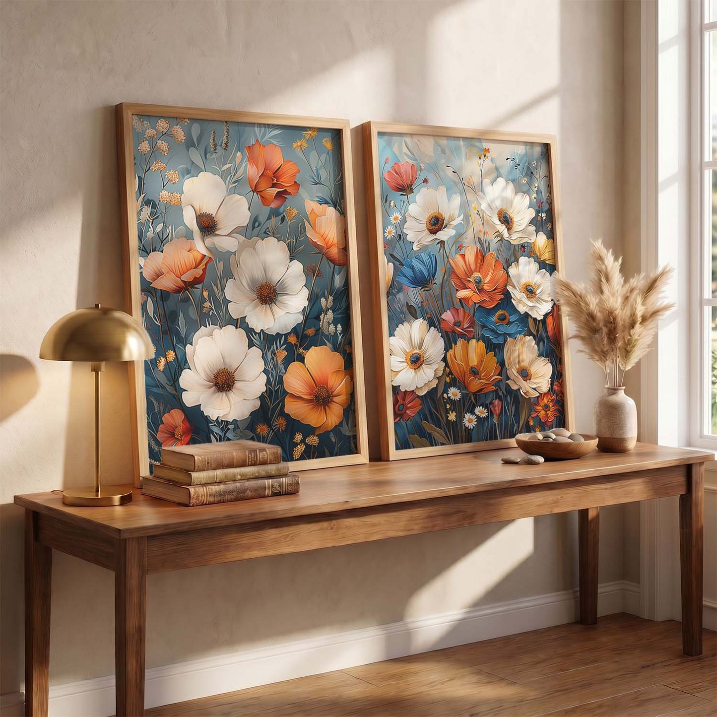 Floral  Wall  Print  For Living Room Wall Decor