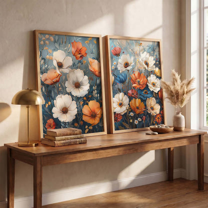 Floral  Wall  Print  For Living Room Wall Decor