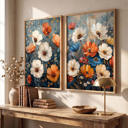 Floral  Wall  Print  For Living Room Wall Decor