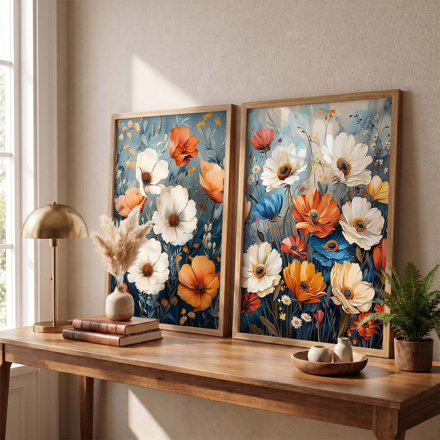 Floral  Wall  Print  For Living Room Wall Decor