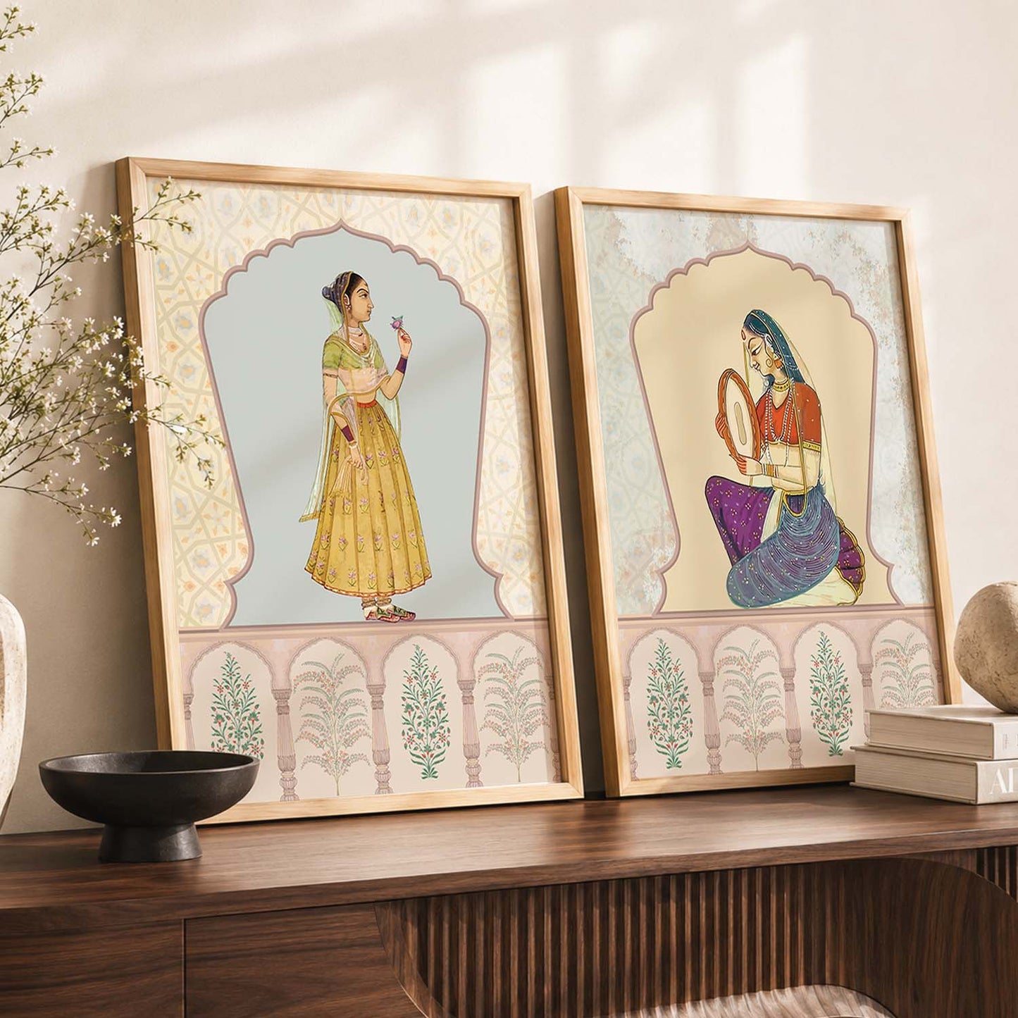 Madhubani  Wall Print  For Living Room Wall Decor
