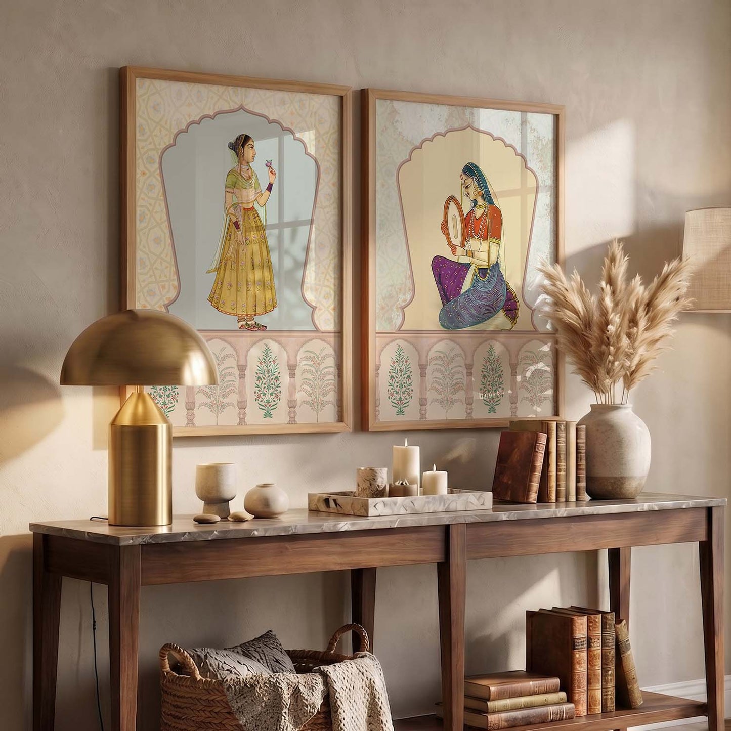 Madhubani  Wall Print  For Living Room Wall Decor