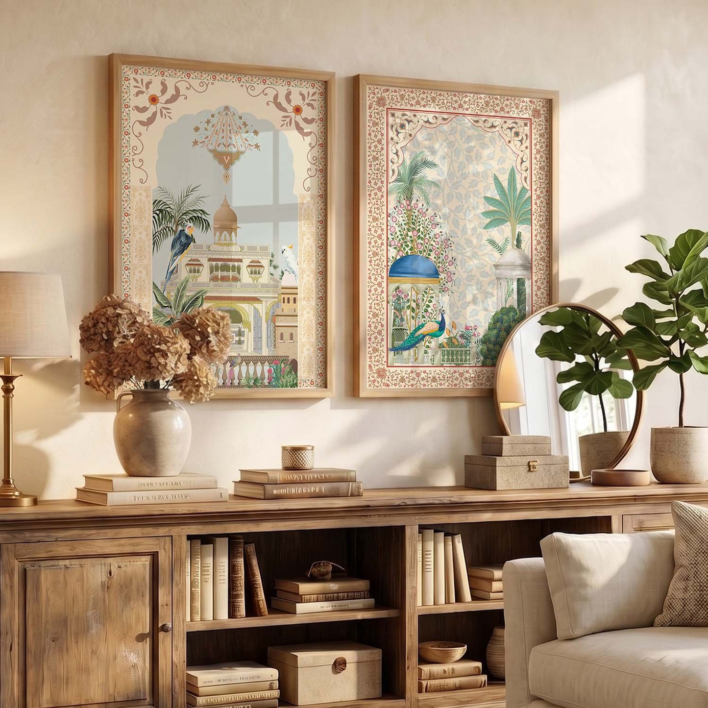 Madhubani  Wall Print  For Living Room Wall Decor