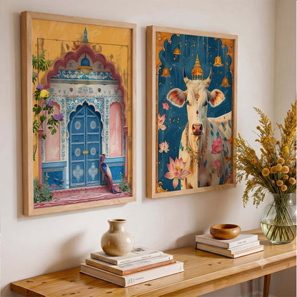 Madhubani  Wall Print For Living Room Wall Decor