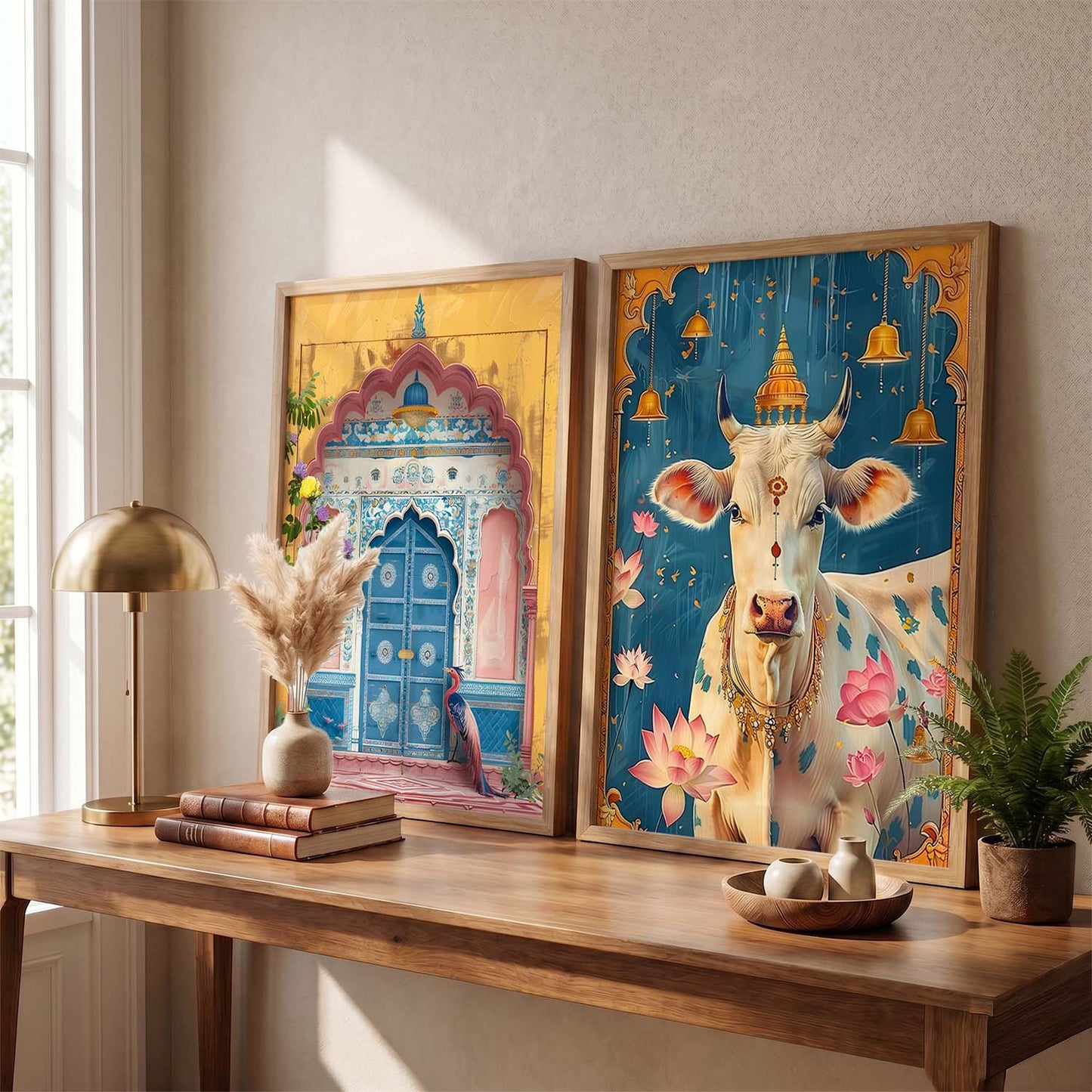 Madhubani  Wall Print For Living Room Wall Decor