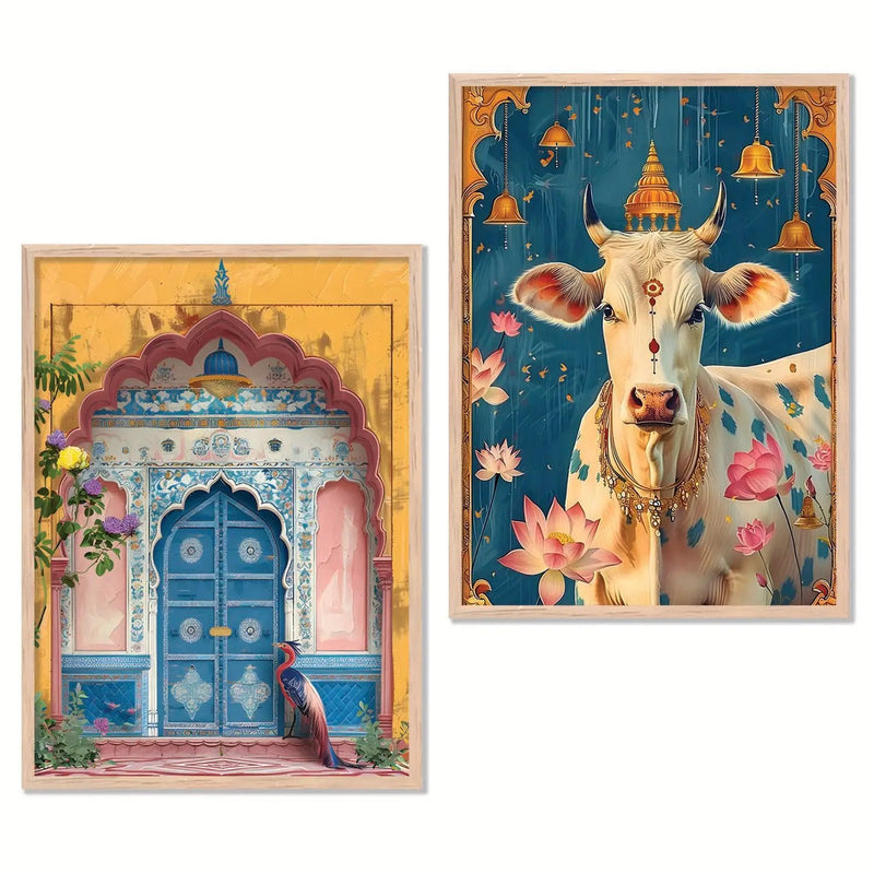 Madhubani  Wall Print For Living Room Wall Decor