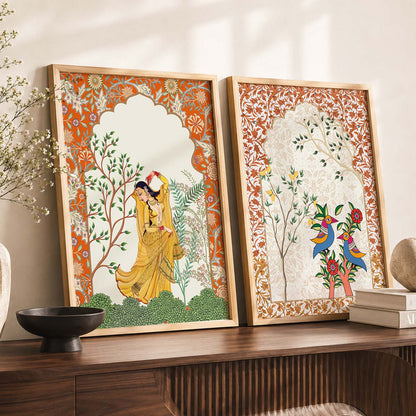 Madhubani  Wall Print For Living Room Wall Decor