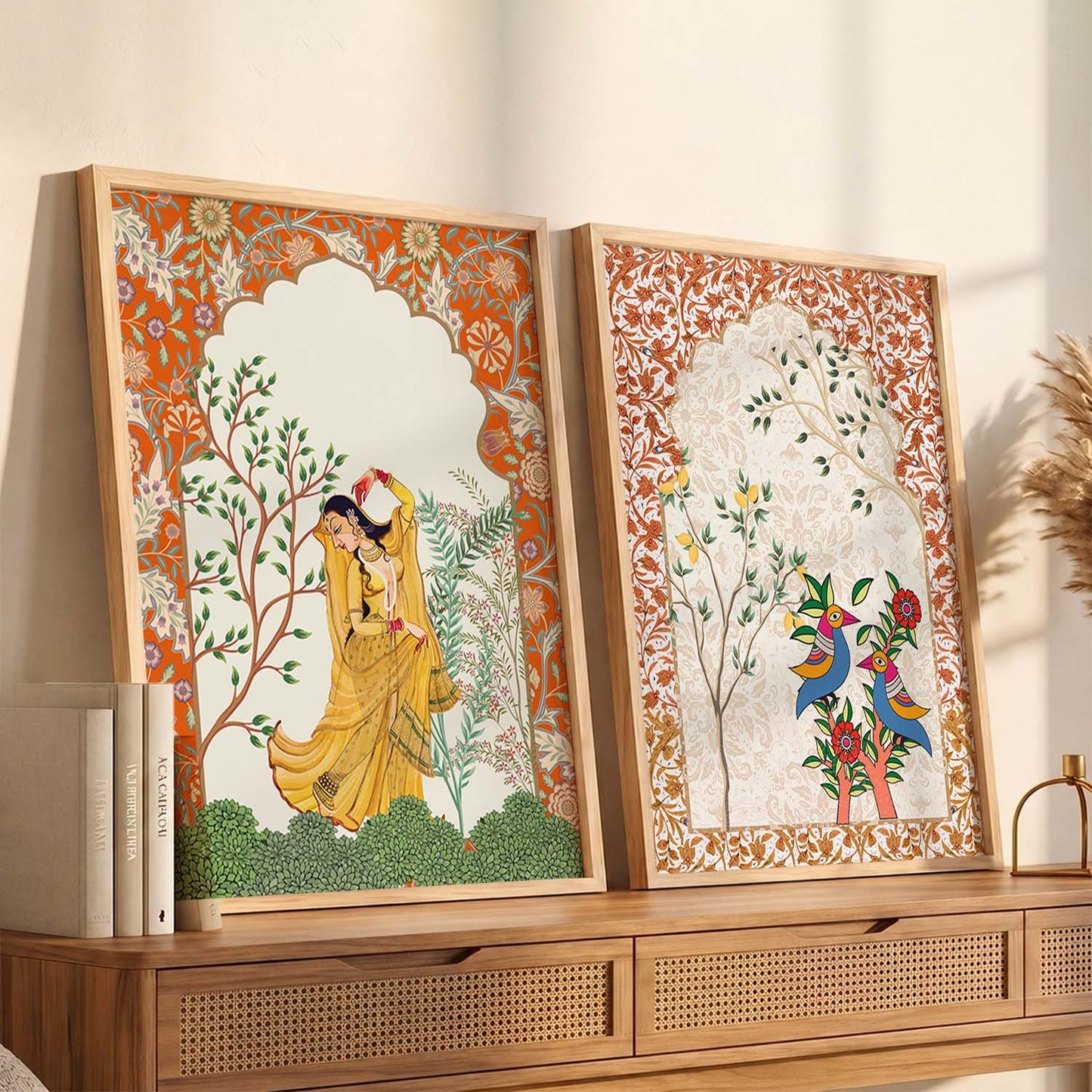 Madhubani  Wall Print For Living Room Wall Decor