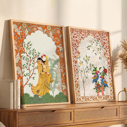 Madhubani  Wall Print For Living Room Wall Decor