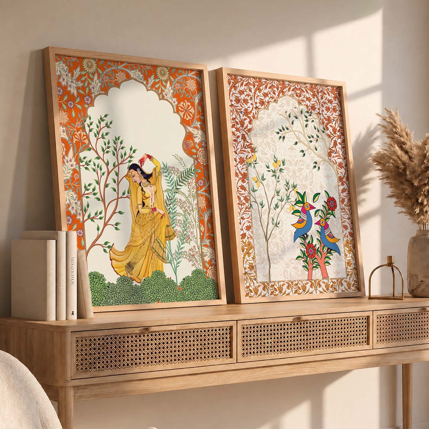 Madhubani  Wall Print For Living Room Wall Decor