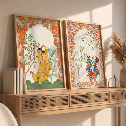 Madhubani  Wall Print For Living Room Wall Decor