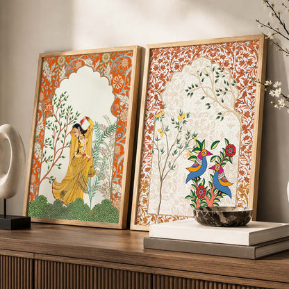 Madhubani  Wall Print For Living Room Wall Decor
