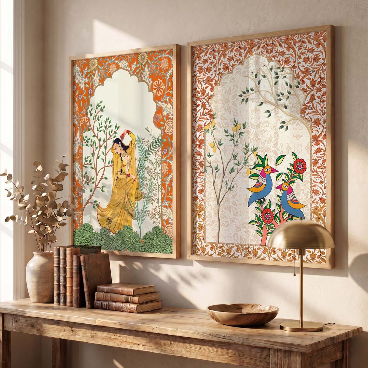 Madhubani  Wall Print For Living Room Wall Decor