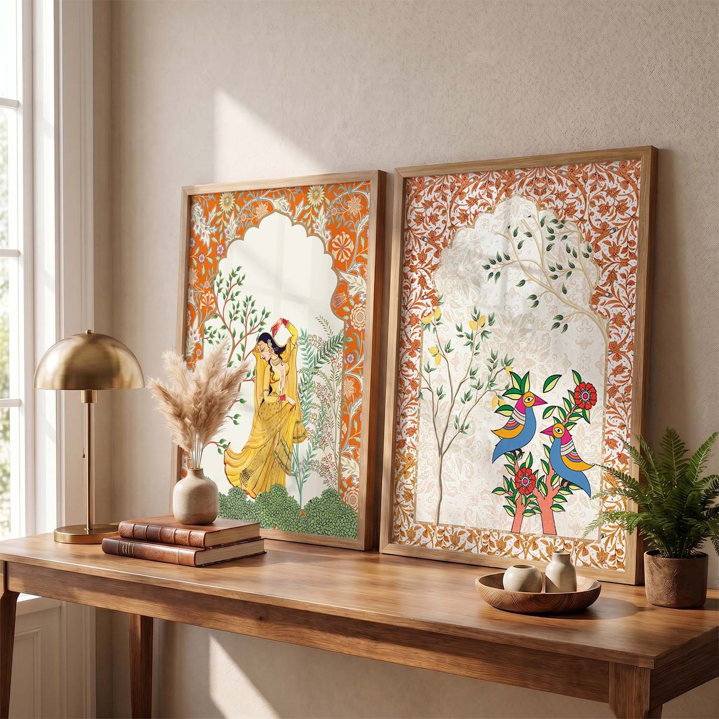 Madhubani  Wall Print For Living Room Wall Decor