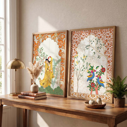 Madhubani  Wall Print For Living Room Wall Decor