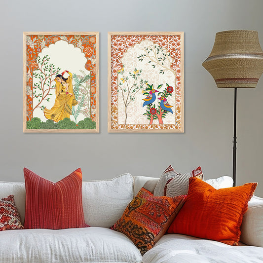 Madhubani  Wall Print For Living Room Wall Decor