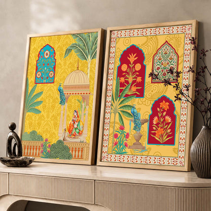 Madhubani Wall Print For Living Room Wall Decor
