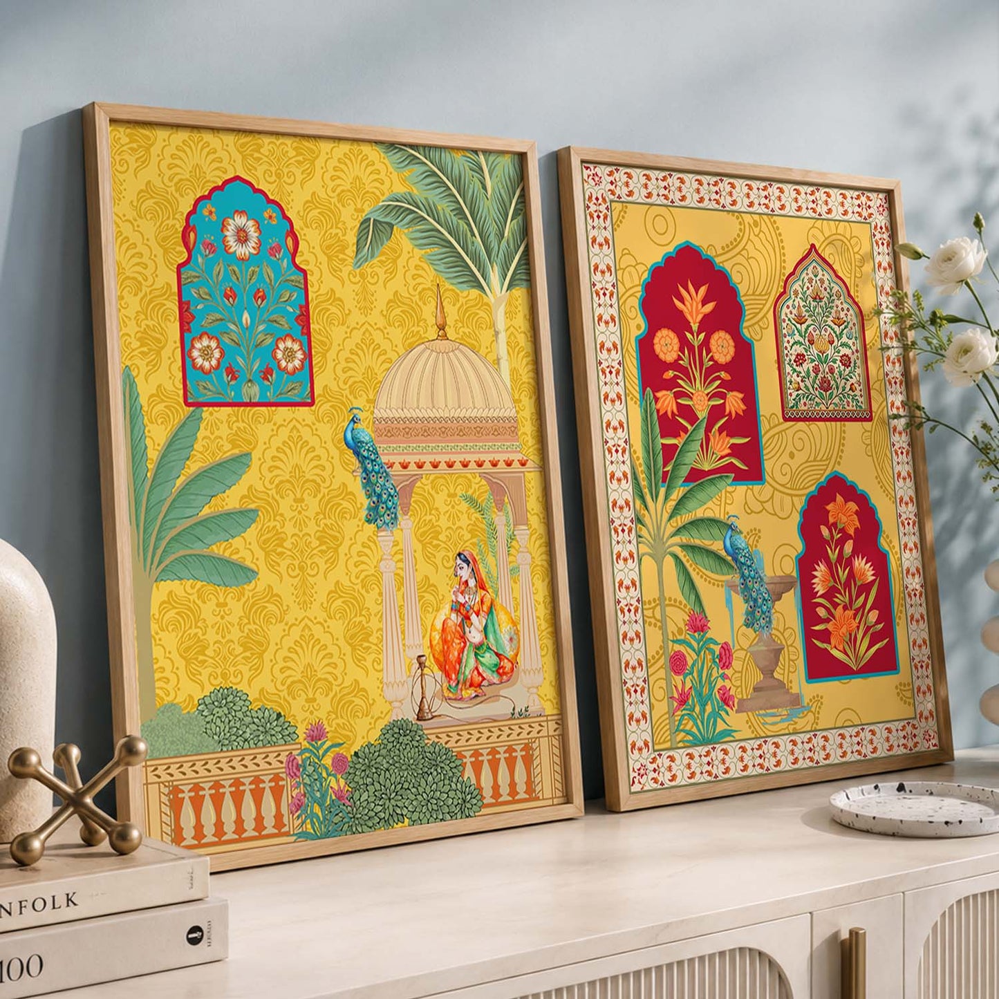Madhubani Wall Print For Living Room Wall Decor