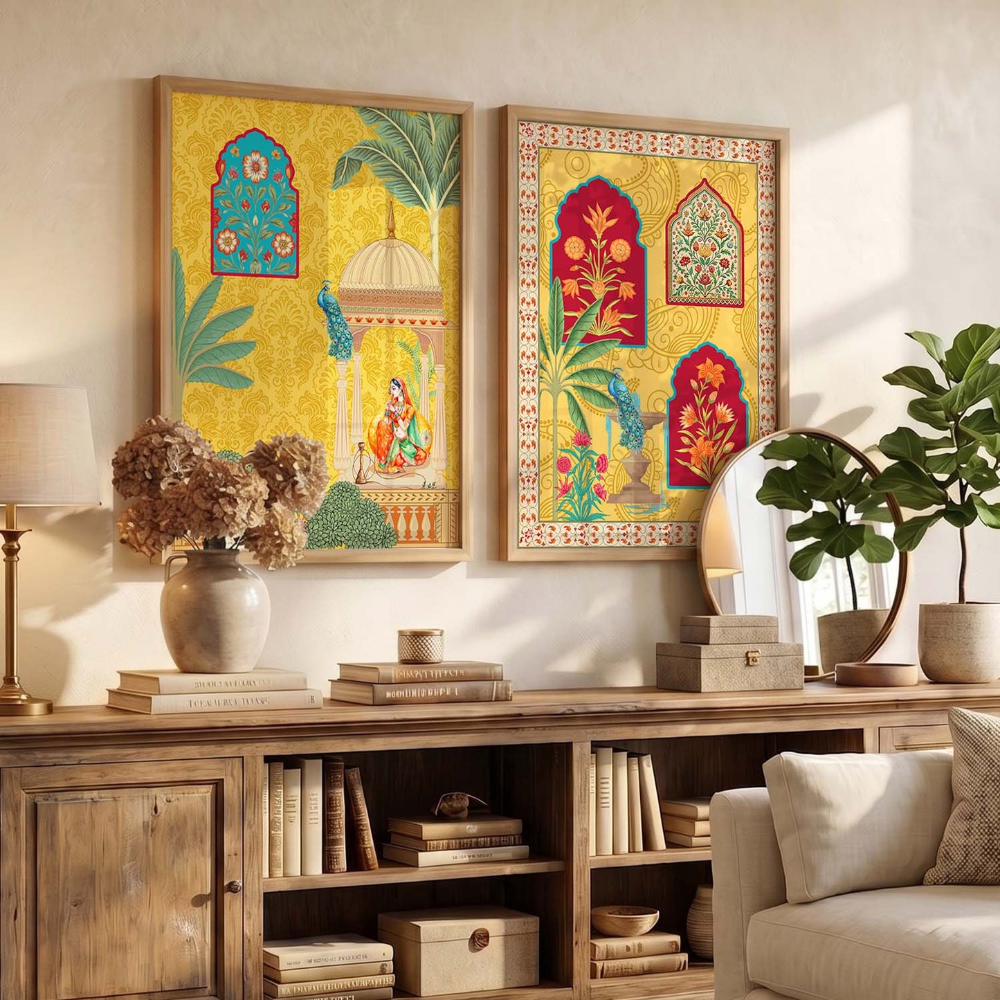 Madhubani Wall Print For Living Room Wall Decor
