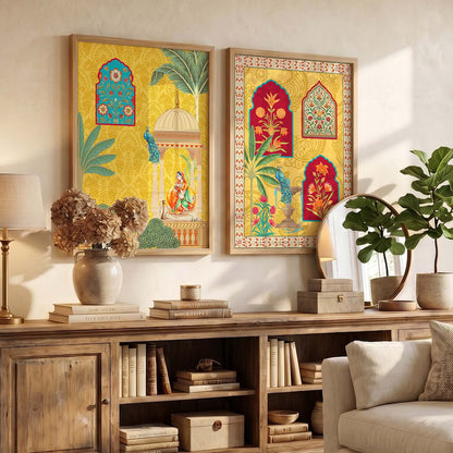 Madhubani Wall Print For Living Room Wall Decor