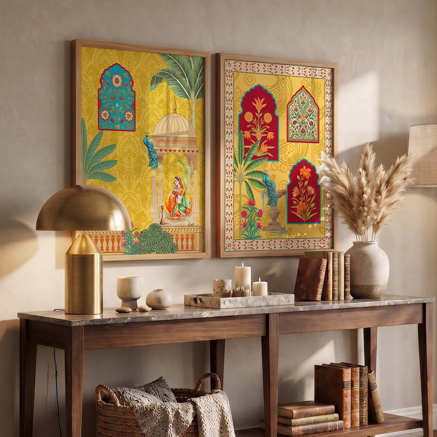 Madhubani Wall Print For Living Room Wall Decor