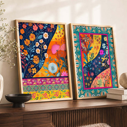 Floral  Wall Print For Living Room Wall Decor