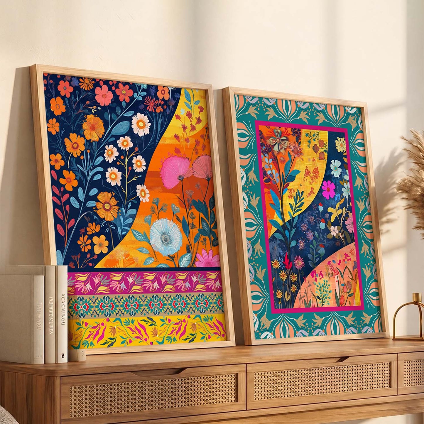 Floral  Wall Print For Living Room Wall Decor