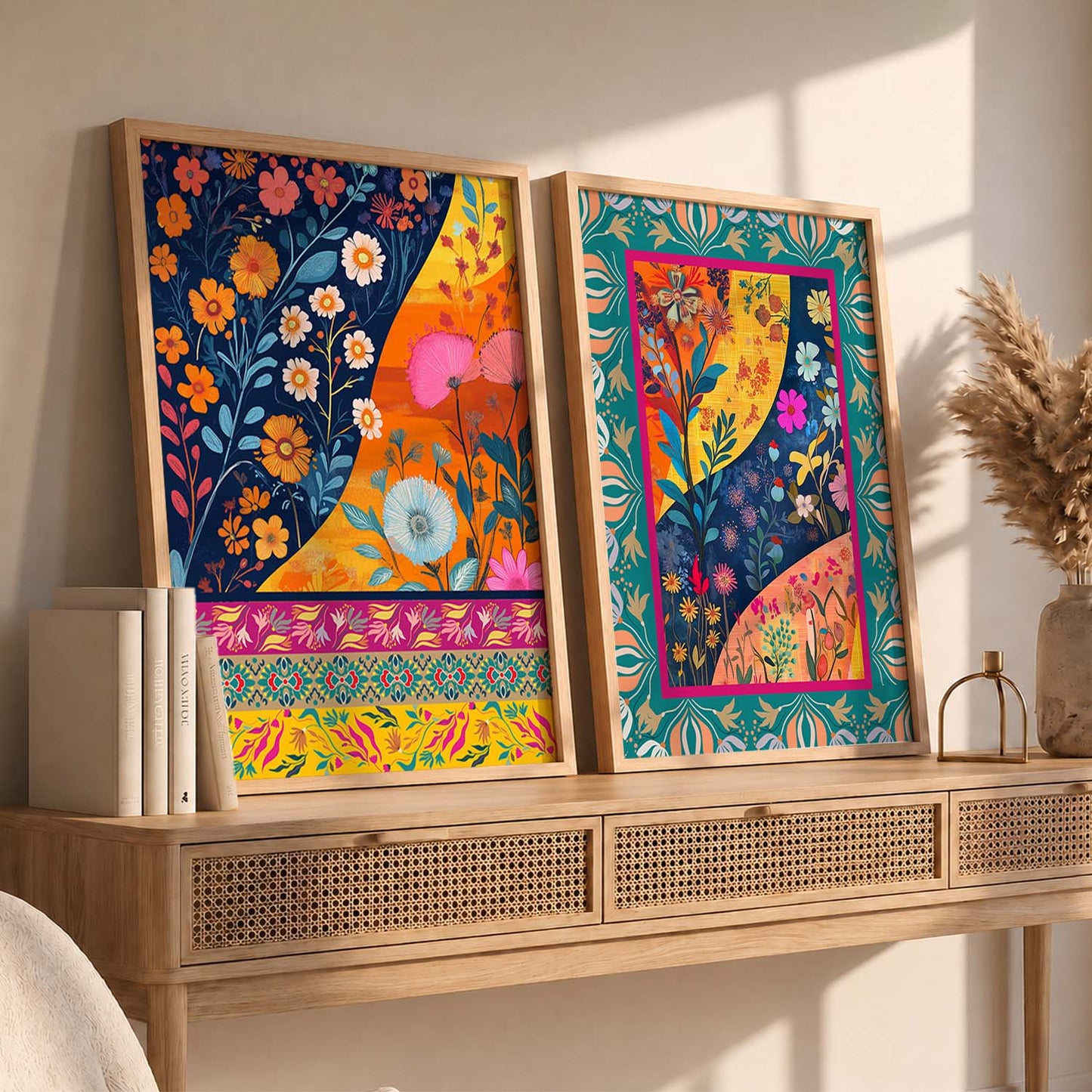 Floral  Wall Print For Living Room Wall Decor
