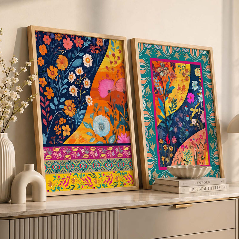Floral  Wall Print For Living Room Wall Decor