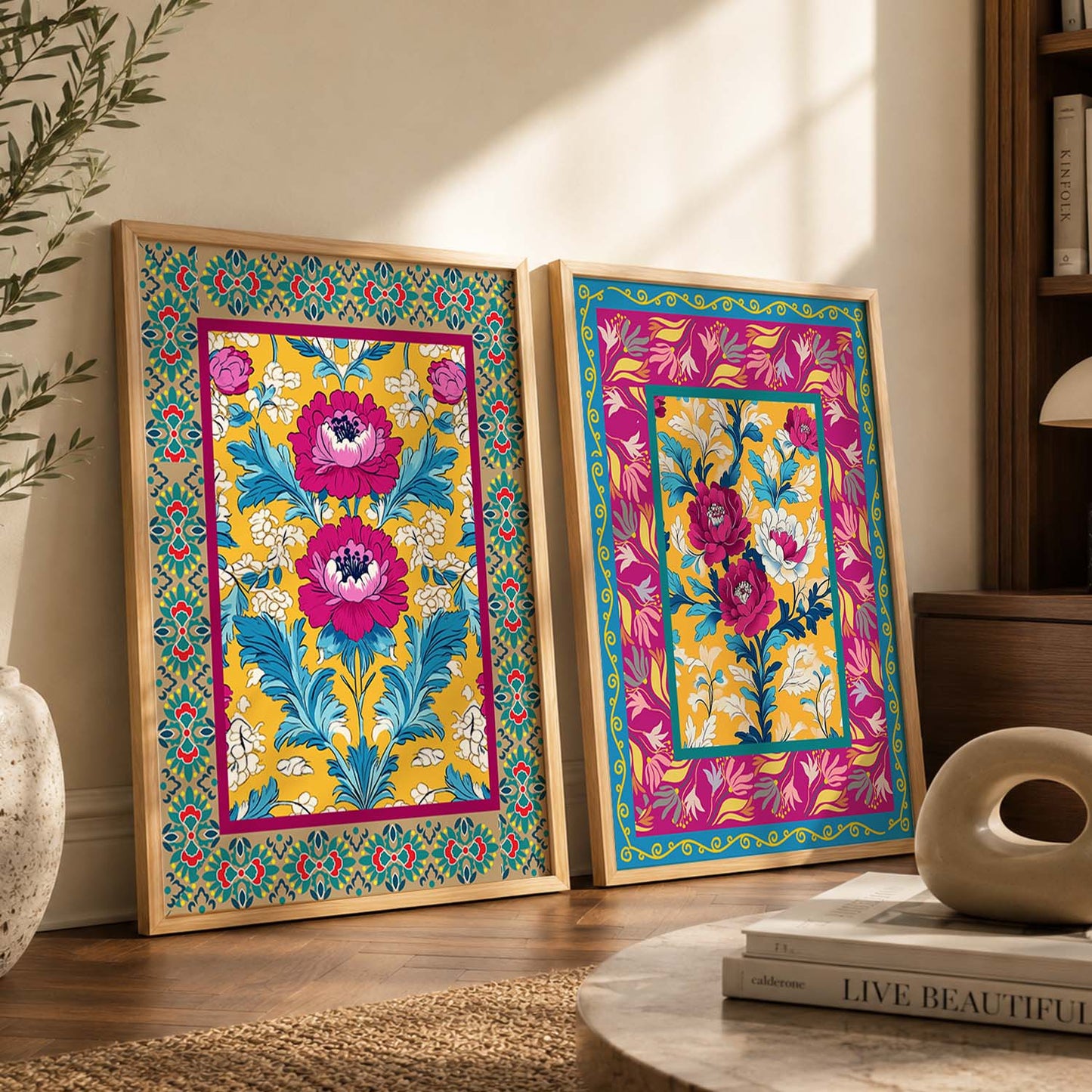 Floral Wall Print For Living Room Wall Decor
