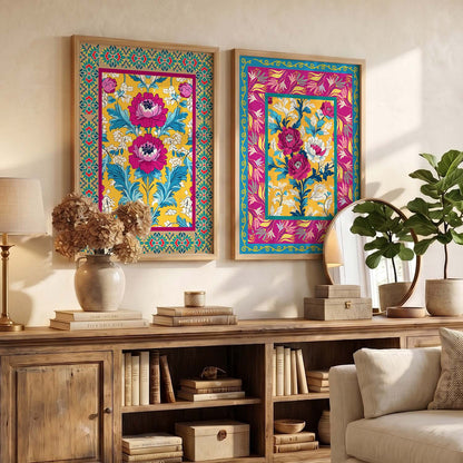 Floral Wall Print For Living Room Wall Decor
