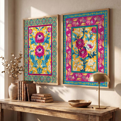 Floral Wall Print For Living Room Wall Decor