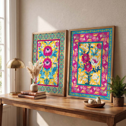 Floral Wall Print For Living Room Wall Decor