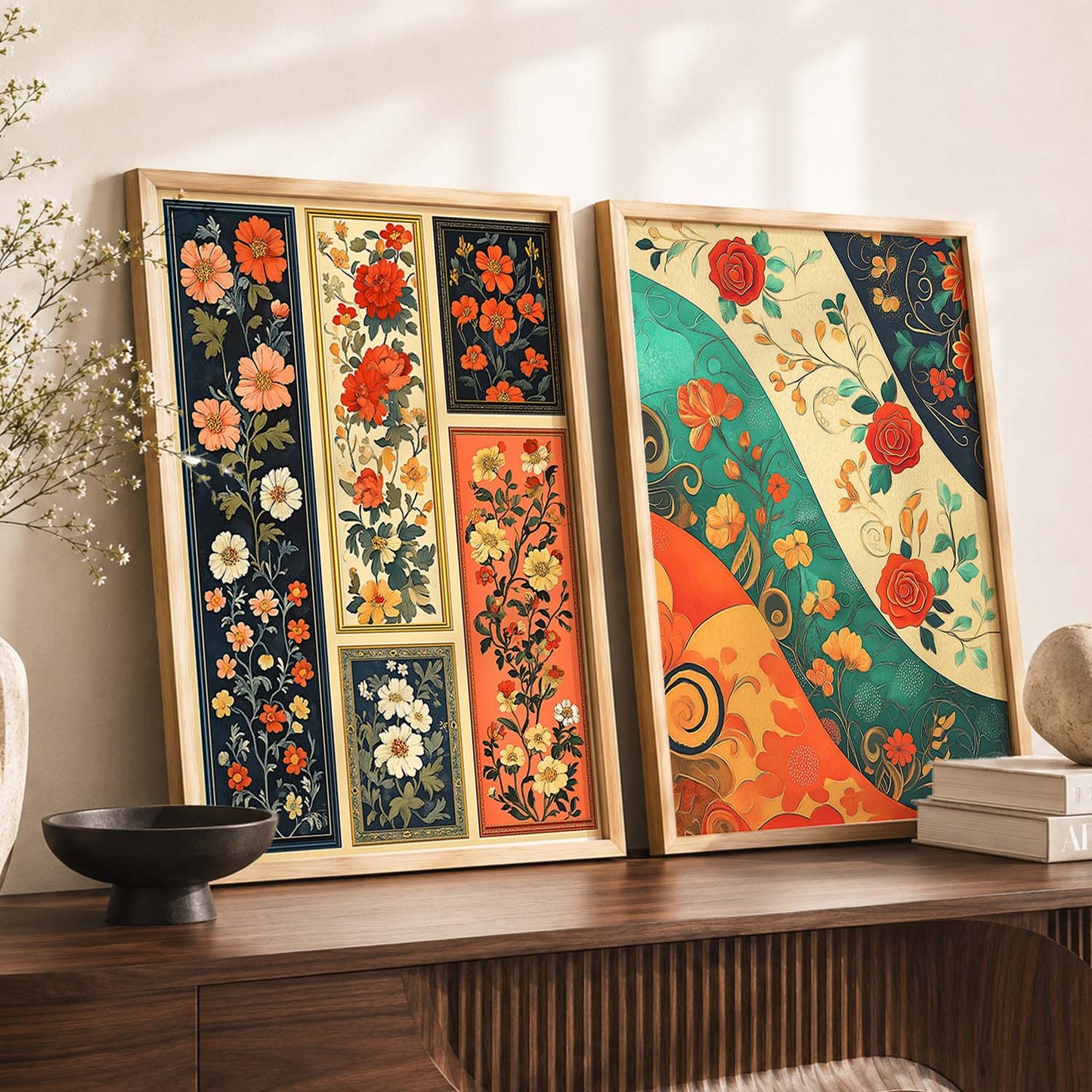 Floral Wall Print For Living Room Wall Decor