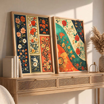 Floral Wall Print For Living Room Wall Decor