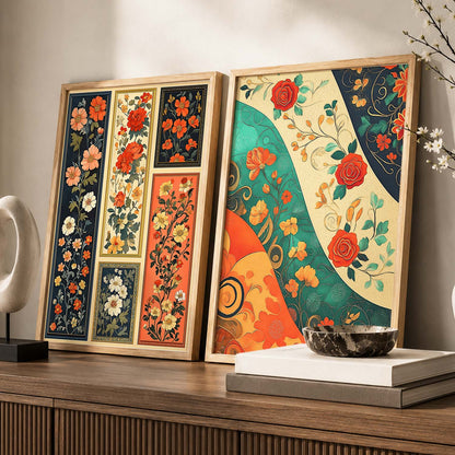 Floral Wall Print For Living Room Wall Decor