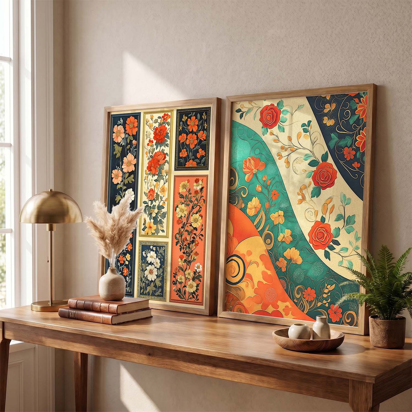 Floral Wall Print For Living Room Wall Decor