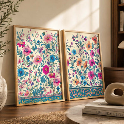 Floral Wall Print For Living Room Wall Decor