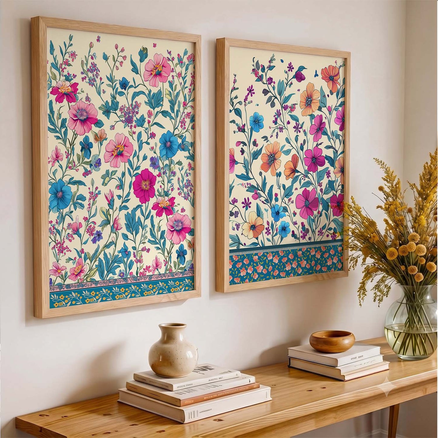 Floral Wall Print For Living Room Wall Decor
