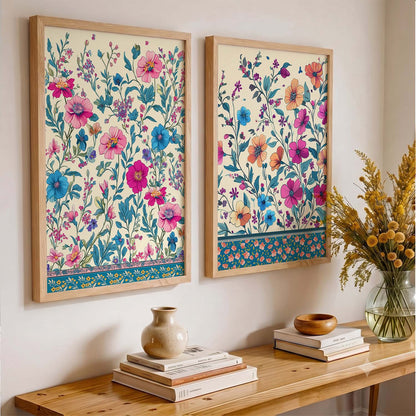 Floral Wall Print For Living Room Wall Decor