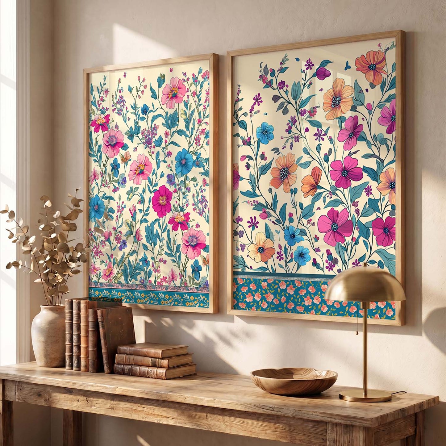 Floral Wall Print For Living Room Wall Decor