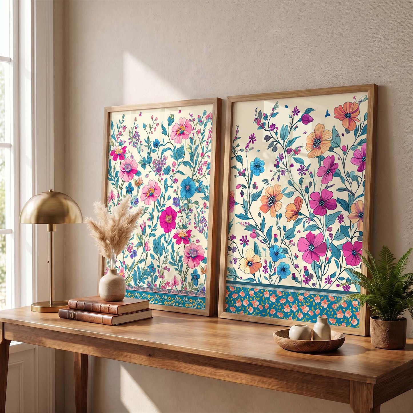 Floral Wall Print For Living Room Wall Decor
