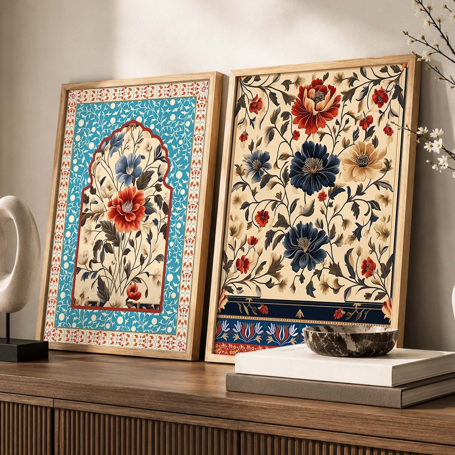 Floral Wall Print For Living Room Wall Decor